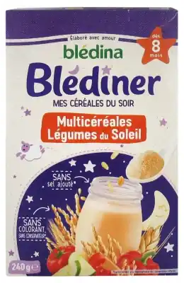 Blédina Blédîner Mes Céréales du Soir Multicéréales Légumes du Soleil från 24 månader 240 g Rea