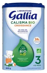 Nedsatt pris Gallia Calisma Tillväxt 3 e åldern + 10 Månader Ekologisk 800 g