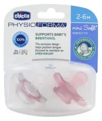 Chicco Physio Forma Mini Soft 2 Silikonsugare 2-6 Månader Expressleverans
