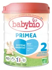 Beställ idag Babybio Primea 2 med ekologisk mjölk från franska gårdar från 6 till 12 månader 800 g