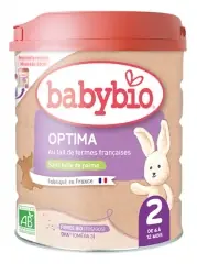 Bästa pris Babybio Optima 2 med Mjölk från Franska Gårdar 6 till 12 Månader Ekologisk 800 g