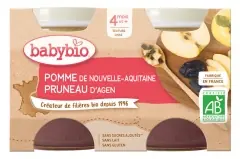 Babybio Äpple Päron 4 Månader och + Ekologisk 2 Burkar à 130 g Beställ nu