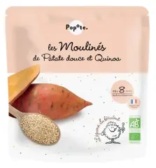 Popote Les Moulinés Sötpotatis och Quinoa Från 8 Månader Ekologisk 180 g I lager