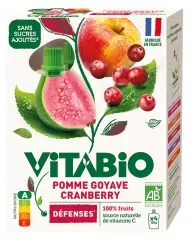 Vitabio Äpple Guava Tranbär Bio 4 Påsar á 100 g Begränsad tid