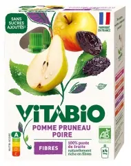 Populär Vitabio Äpple Plommon Päron Ekologisk 4 Påsar á 100 g