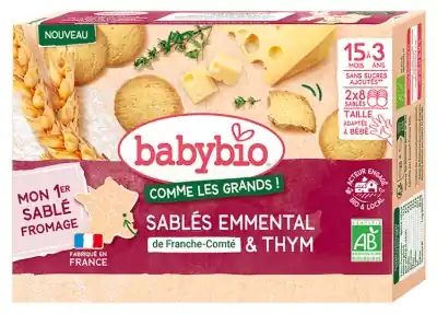 Babybio Emmental & Timjankex från 15 månader till 3 år Ekologisk 16 Kex Snabb frakt