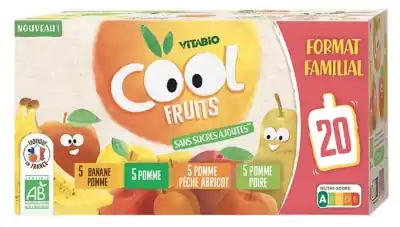 Beställ nu Vitabio Cool Fruits Multipack 4 ekologiska recept 20 klämpåsar à 90 g