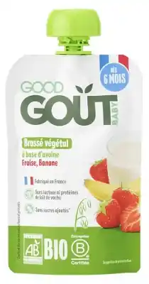 Good Goût Vegetabilisk Havre Jordgubbsbanan från 6 månader Ekologisk 90 g Beställ idag