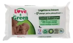 Premium Love & Green Våtservetter med Liniment 56 Servetter