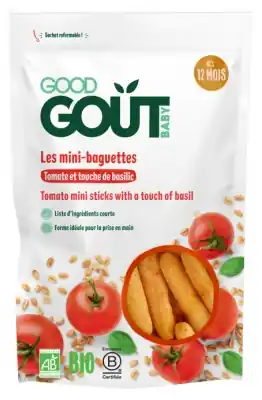 Good Goût Mini-Baguetter Tomat och en touch av Basilika Från 12 Månader Ekologisk 70 g Trygg betalning