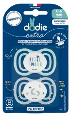 Dodie Extra 2 Anatomiska Symmetriska Nappar Dag Natt 0-6 Månader Endast denna vecka