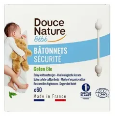 Populärt val Douce Nature Baby Säkerhetsbomullspinnar Ekologisk 60 Enheter