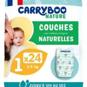 Carryboo Nature Naturliga Blöjor 24 Blöjor Storlek 1 (2-5 kg) prisnedsättning