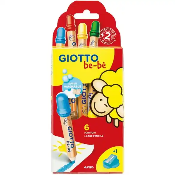 Giotto Be-Bé large pencils, 6-P Kampanj