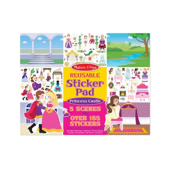 Melissa & Doug Återanvändningsbara stickers, prinsesslott Begränsad tid