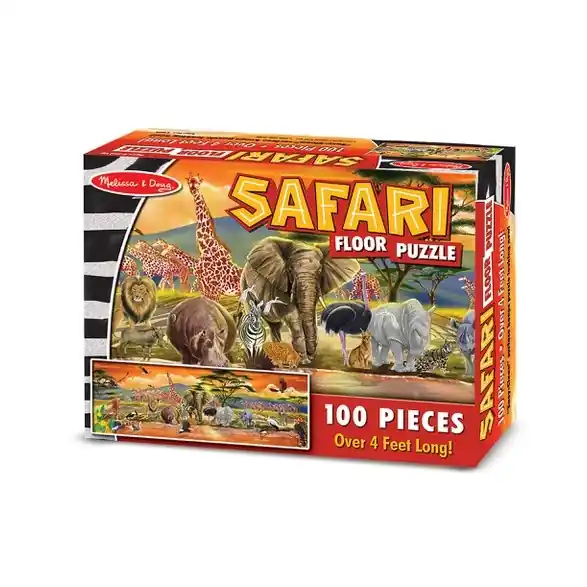 Melissa & Doug Golvpussel 100 bitar, safari Kampanjpris