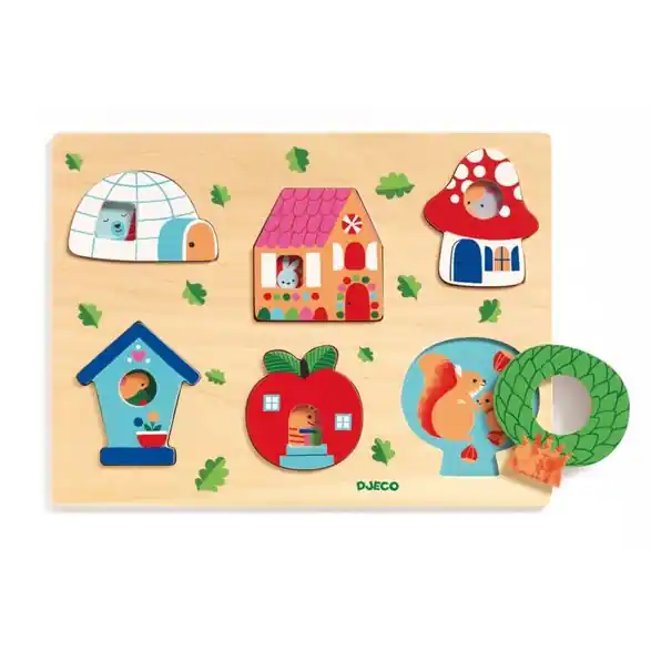 Outlet Djeco Pussel 6 bitar, coucou house