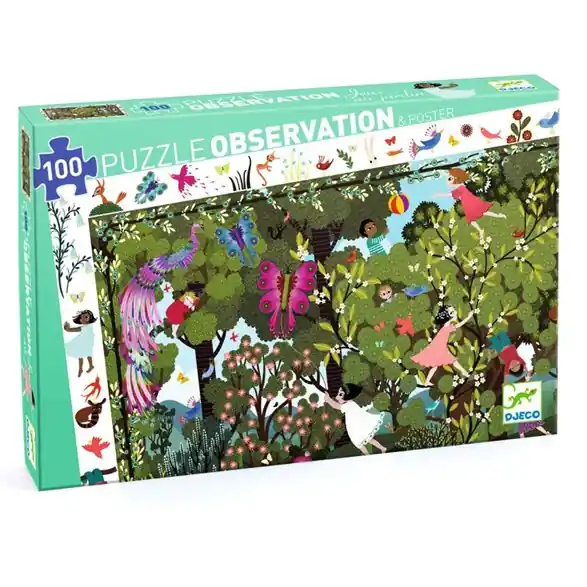 Kundfavorit Djeco Pussel 100 bitar, garden play time