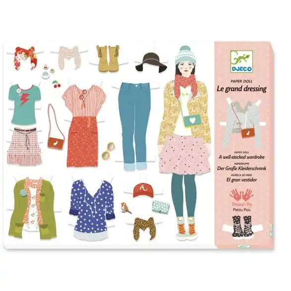 Djeco Paper doll, one big dressing room Endast idag