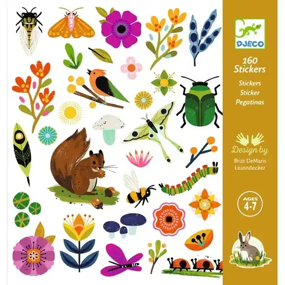 Trygg betalning Djeco Stickers, garden