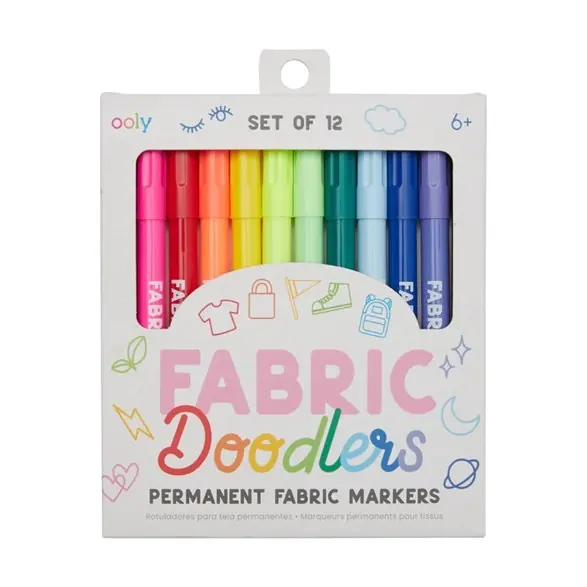 Populär Ooly Fabric doodlers, 12-p