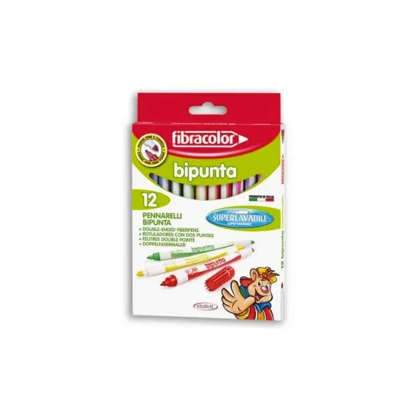 Fibracolor Tuschpennor Bipunta, 12-p Begränsat antal