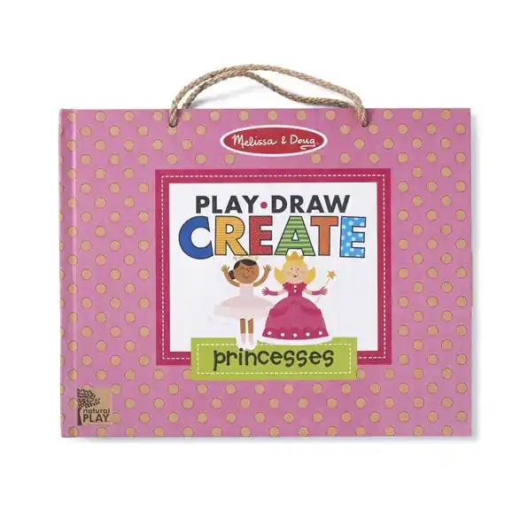Snabb leverans Melissa & Doug Allt-i-ett ritset med magneter, tavla och pennor - prinsessor