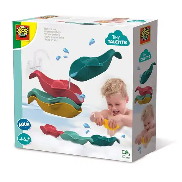 SES Creative Badleksak stapelbara fiskar, 4 st Nyhet