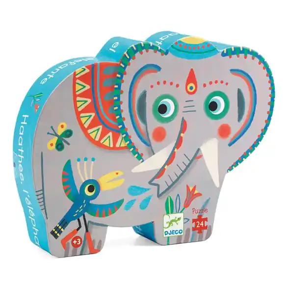Beställ idag Djeco Siluettepussel, asian elephant