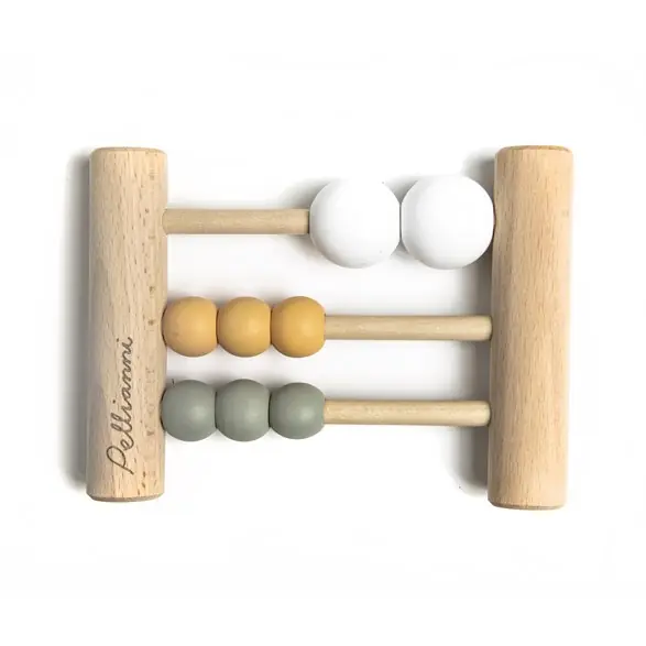 Säker betalning Pellianni wooden abacus, mustard