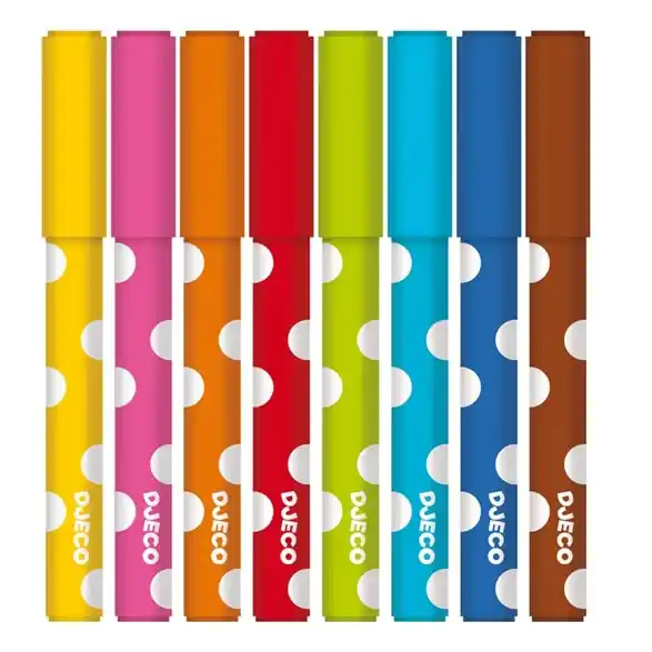 Djeco 8 felt-tips for little ones Beställ idag