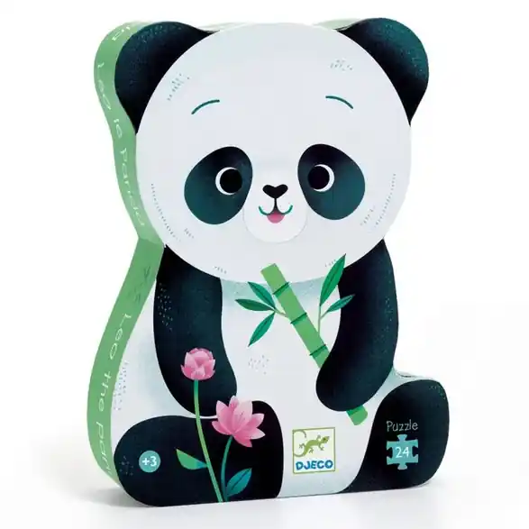 Köp nu Djeco siluettpussel Leo the panda, 24 bitar