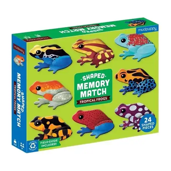 Mudpuppy Shaped memory match tropical frogs Rabatt