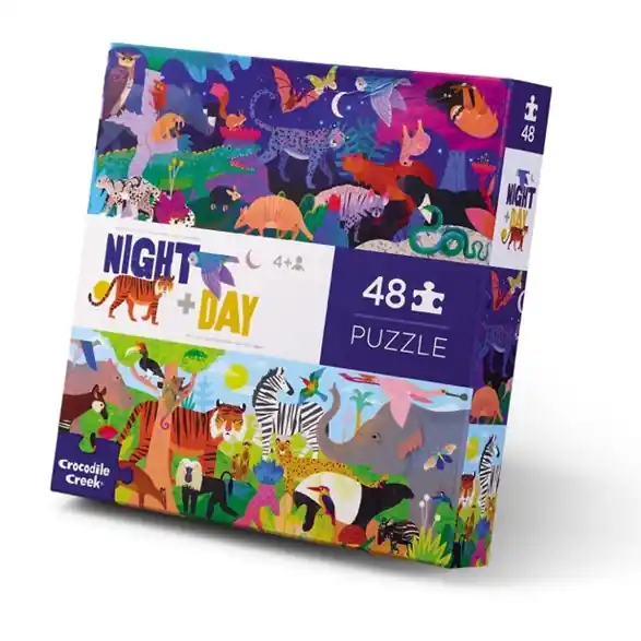 Crocodile creek Golvpussel 48 bitar, motsatser - night & day Nyhet