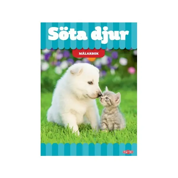 Tactic Målarbok söta djur, 48 sidor Outlet