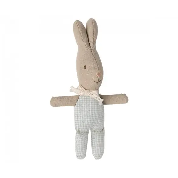 Maileg Rabbit MY, light blue check Beställ nu