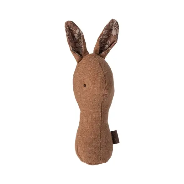 Maileg Lullaby friends bunny rattle, chocolate Rabatt