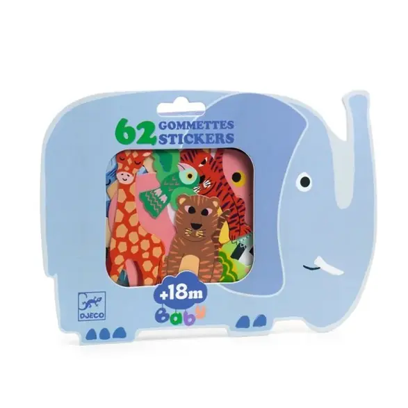 Snabb leverans Djeco 62 stickers, safaridjur