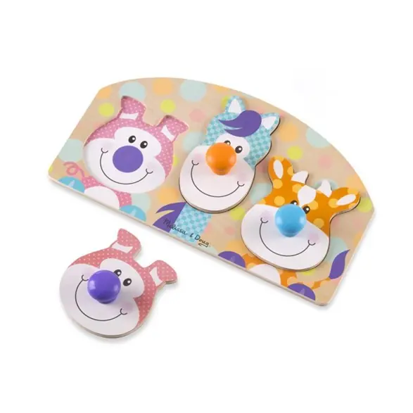 Bästa pris Melissa & Doug Knoppussel jumbo 3 bitar, bondgård