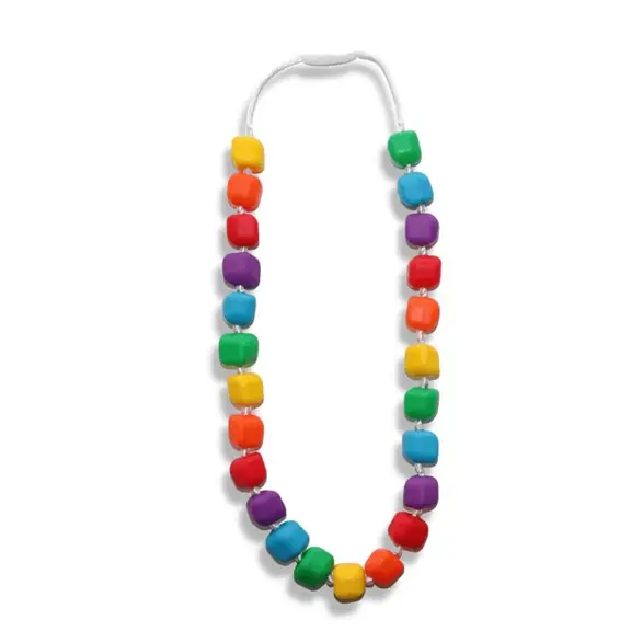 Jellystone designs Chew necklace princess and the pea, rainbow Lågt pris
