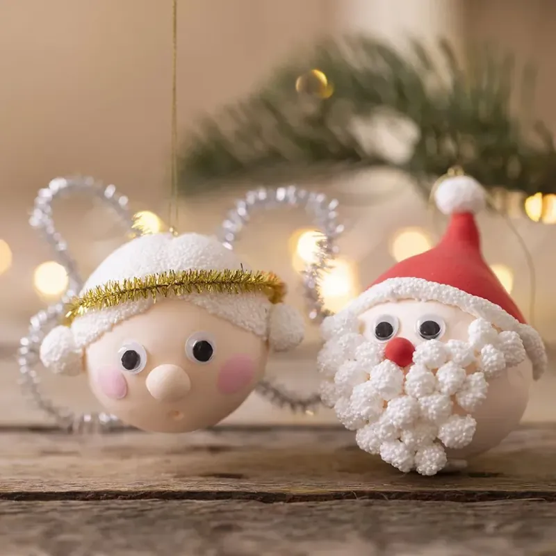 Populär DIY-julkulor - Jultomte & ängel