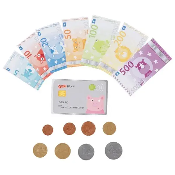 Leksakspengar (djur-valuta), inkl. kreditkort I lager