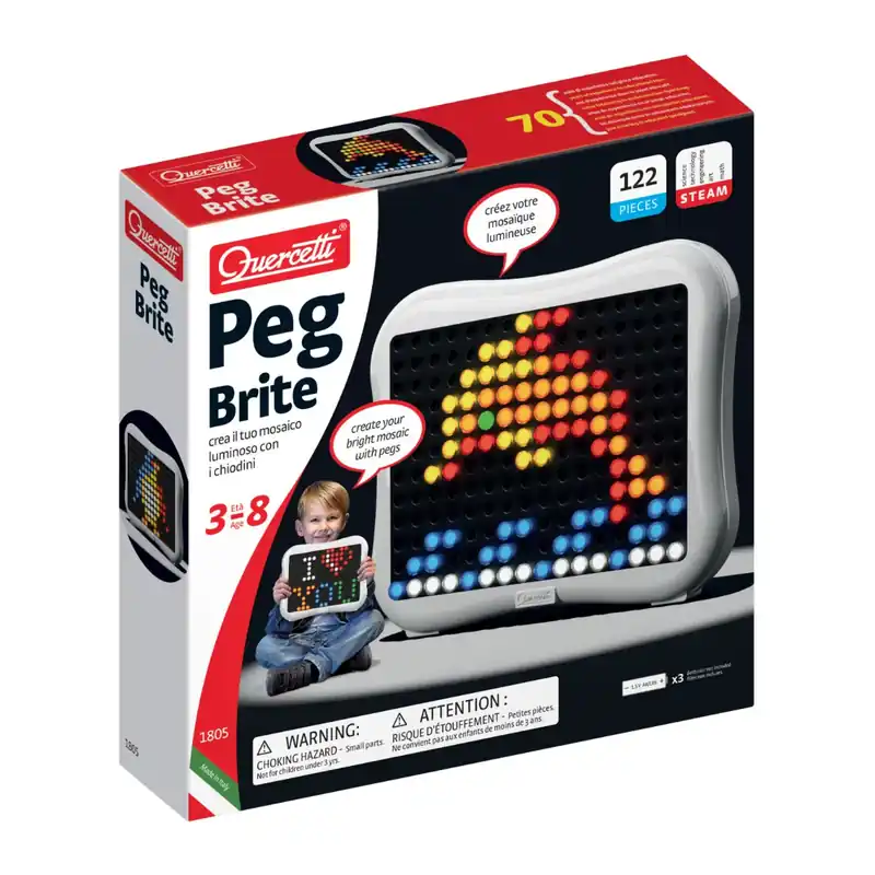 Stiftmosaik med LED - Peg Brite, 122 st. Lågt pris