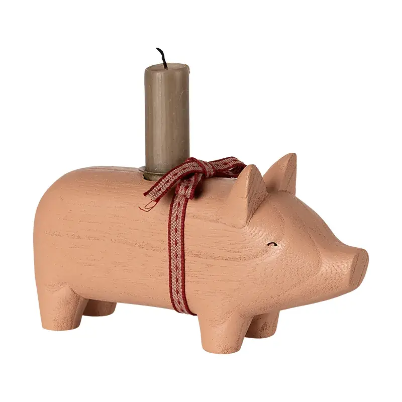 Köp online Maileg - Ljusstake, gris - L 9 cm